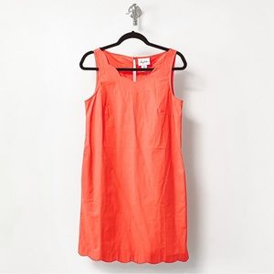 *NWT* Heyton Preppy Holiday Casual Chic Scalloped Hem Vibrant Cotton‎ Mini Dress